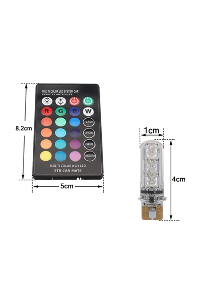 qewre T10 Kumandalı Rgb Park Ledi - Resim 3