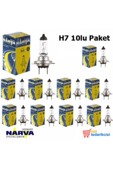 NKS FİLTRE Narva H7 Ampul 55w 12v Otomobıl Arac Far Ampulu Oto Ampulu ( 10lu Paket Urun ) - 3