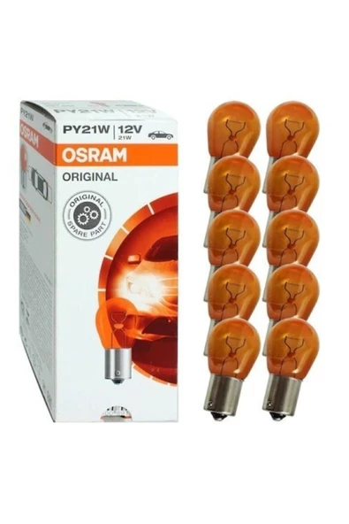 Osram 7507 Py21w 93 Turuncu Sinyal Ampul 12v 21w 10 Adet