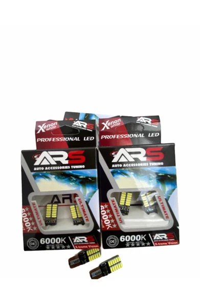ARSVİSİON T10 Led Dipsiz W5w Canbus 24 Ledli Beyaz Park-plaka Ampul 2 Adet
