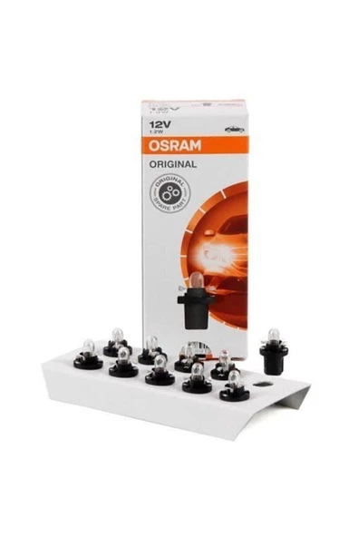 Osram 2721mf Siyah Soketli Mini Dipsiz Gösterge Ampul 12v 1.2w 10 Adet Osr