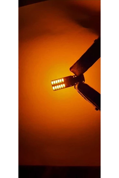 Ars 24 Led T10 Turuncu Ampul Canbus Güçlü Işık - Resim 3