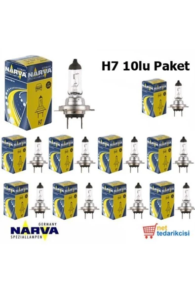 NKS FİLTRE Narva H7 Ampul 55w 12v Otomobıl Arac Far Ampulu Oto Ampulu ( 10lu Paket Urun ) - 4