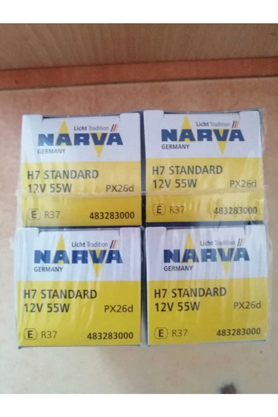 Narva H7 Standart 12volt 55w.far Ampül 4 Adet Uyumlu