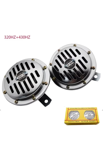 ARSVİSİON AUTO ACCESSORIES Hella Tip Korna Süper Ton 12 V Uyumlu Nikelajlı Korna 4 Adet Yüksek Ses - 3