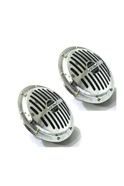 ARSVİSİON AUTO ACCESSORIES Hella Tip Korna Süper Ton 12 V Uyumlu Nikelajlı Korna 4 Adet Yüksek Ses - 2