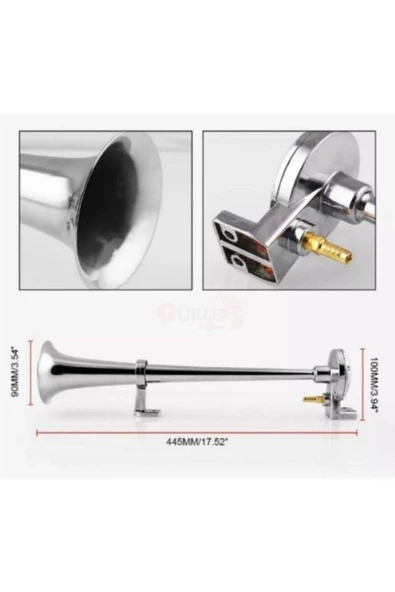 ARS Marin Yat Gemi Havalı Korna Kendinden Motorlu 12 Volt - Resim 2