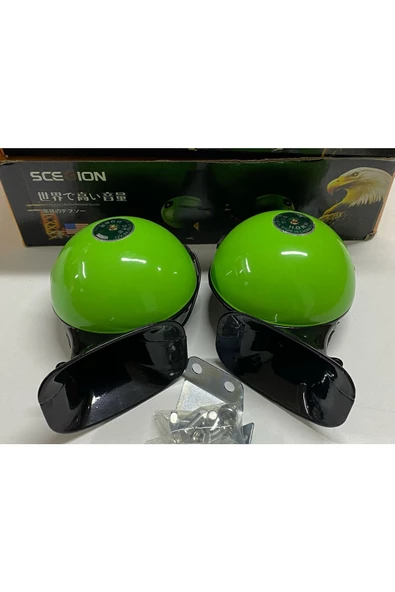 ARSVİSİON AUTO ACCESSORIES Çat Çat Korna Mıtsuba Tip 12 V YEŞİL - 3