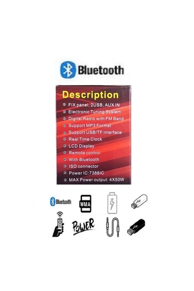 Oscar Oto Teyp Çift Usb Girişli Bluetooth Oto Teyp Araba Teybi 2 Yıl Garantili - 4