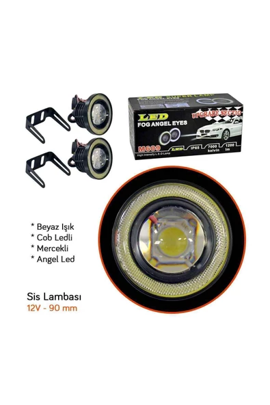 Kgn 90 Mm Mercekli Sis Lambası Angel Cob Neon Beyaz 0806069 - 2