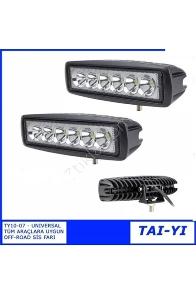 ÇERAY Sis Lambası 18 Watt Ultra Güçlü Gündüz Ledi 6 Ledli Off Road Sis 12/24 V - 2