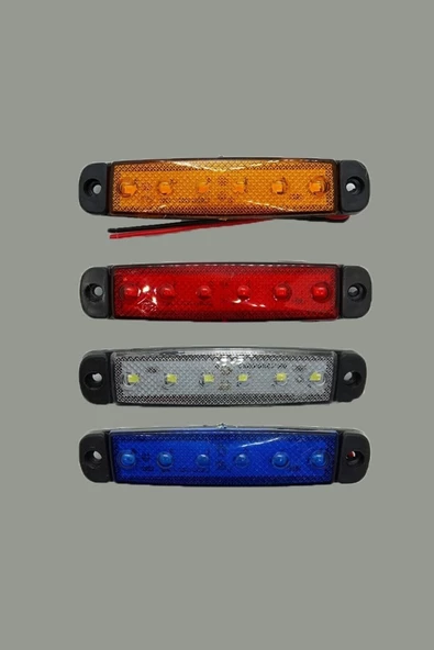 T.A.S. 10 Adet 6 Ledli Parmak Led Lamba 12v Sarı (E Belgeli) - 2