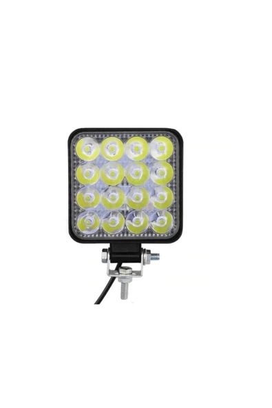 Carub Off Road Beyaz Işık Sis Farı Lambası 16 Led Kare 12-24v 48 Watt 20 Adet - 2