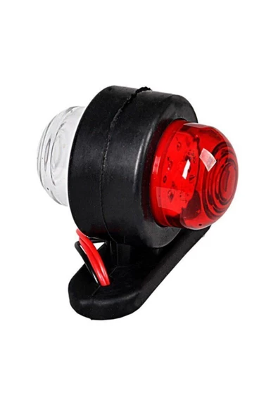 KIR OTOMOTİV Mini Takoz Tek Ledli Kırmızı-beyaz 12v-24v