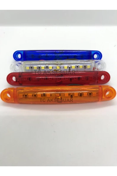 TKSTORE Parmak Led 9 Led Li Far Lamba Emr53 Kırmızı ( 10ad. )