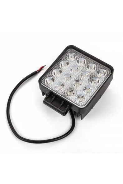 Tai Projektör Çalışma Lambası Kare 16 Led 12-24 Volt 1adet Kalın Kasa