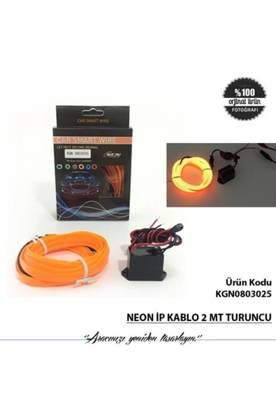 Kgn Tp Neon Ip Kablo 2 Mt Turuncu - 2