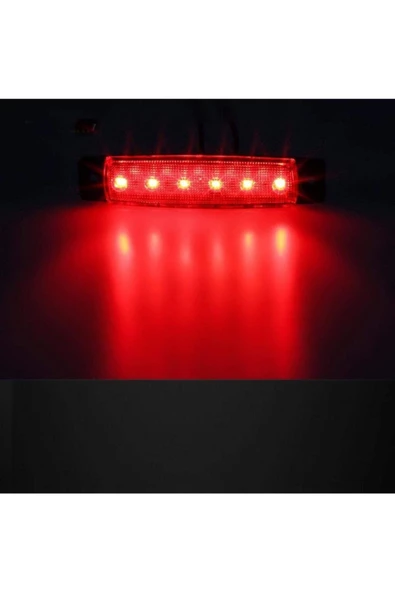 Emr Dorse Parmak Lamba 12 -24 Volt 6 Ledli (kırmızı Renk) 10 Adet Parmak Led Dorse Kamyon Led Lamba - 2