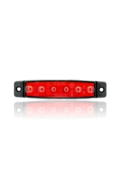 Sanel 6 Led 12 V Parmak Lamba Kırmızı 10 Adet