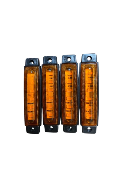 Emr Dorse Parmak Lamba 12 -24 Volt 6 Ledli (SARI RENK)10 Adet Parmak Led Dorse Kamyon Led Lamba
