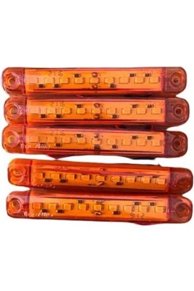 ARSVİSİON AUTO ACCESSORIES 9 Led Turuncu 12v 24v 10'lu Paket
