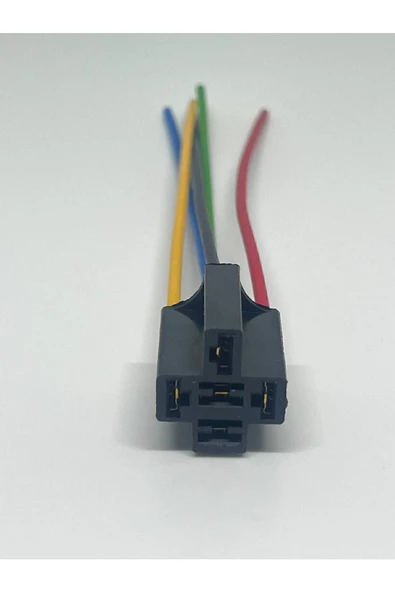 Üstün Mini Röle Soketi 4 - 5 Fişli Bakır Kablolu Pirinç Terminalli 1.50mm Kablo-5 Fiş Uyumlu - 2