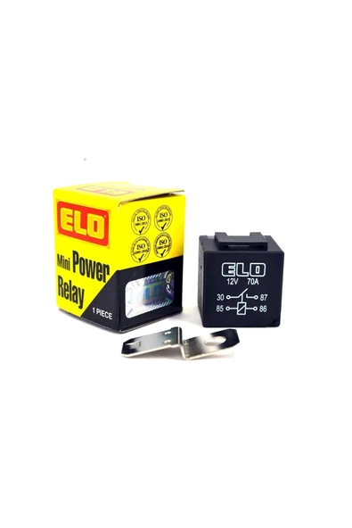 Elo Yüksek Amperli Röle 12V 70A 4 Fişli Mini Güç Rölesi Elo 720170102