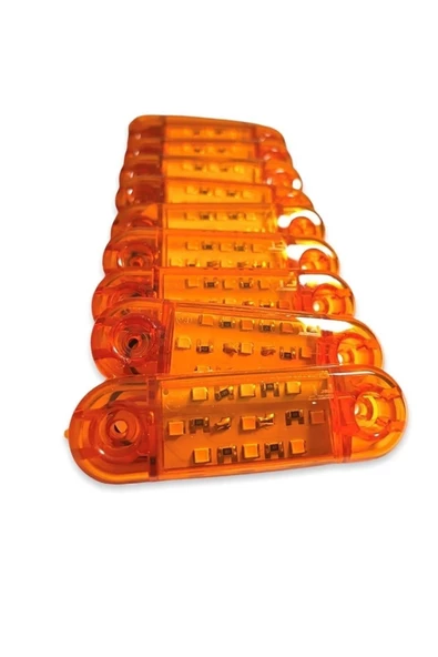 POLATLI OTO AKSESUAR 10 Adet Tombul Parmak Led Sarı 12V - 24V