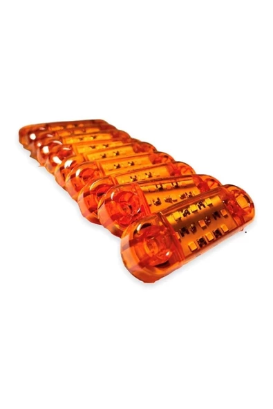 POLATLI OTO AKSESUAR 10 Adet Tombul Parmak Led Sarı 12V - 24V - 3