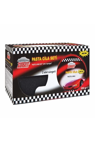 Autokit Araba Çizik Giderici Oto Çizik Alıcı Pasta Cila Seti "2 Adet Süngerli" 300 gr