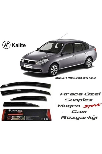 SUNPLEX Renault Clio Symbol Cam Rüzgarlığı 2008 / 2012 Mugen Tip Sunplex