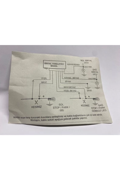 ARSVİSİON AUTO ACCESSORIES Sinyal Tersleyici Modül Sinyal Ve Park Sinyal Ve Parkların Ters Cakışması Ikaz Modülü - 3