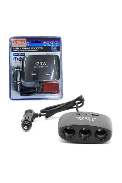 Carub Çakmak Soketi 3 2 Usb