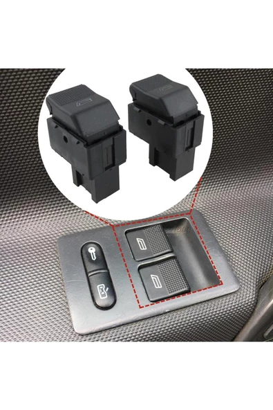 FESAN 2 Adet Volkswagen Polo Cam Düğmesi Anahtarı Sol Takım 2000--2001