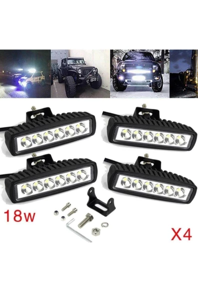 ARSVİSİON 6 Ledli 18w Off Road Gündüz Farı Sis Farı