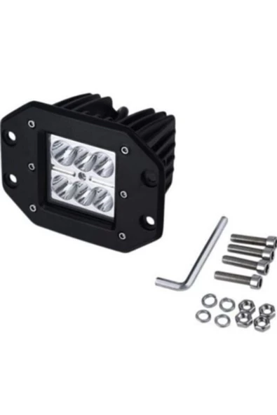 TEKNOCLUB Offroad Sis Farı Beyaz Gömme Tip 18w 6 Ledli Lamba Tampon