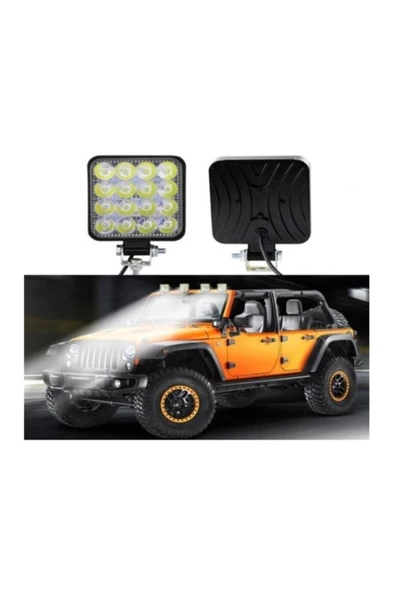 Oto Türk 16 Ledli Çalışma Lambası 12-24 Volt Uyumlu 1 Yıl Garanti 4 Adet - 3
