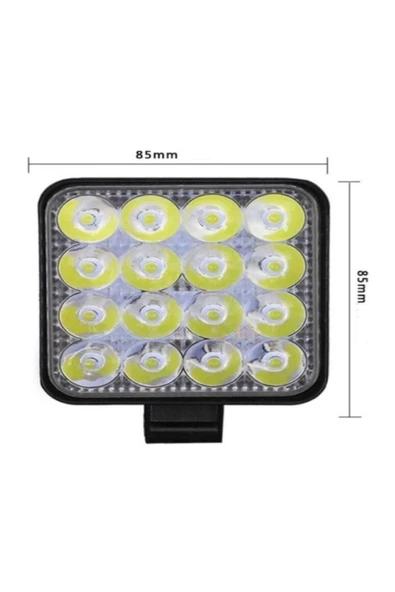 Oto Türk 16 Ledli Çalışma Lambası 12-24 Volt Uyumlu 1 Yıl Garanti 4 Adet - 4