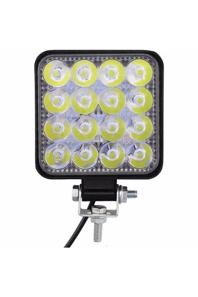 Kgn Off Road Sis Farı - Lamba 16 Led Kare Çalışma Lambası 2 Adet - 3