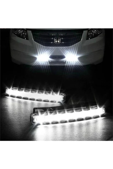 Universal Gündüz Ledi Gündüz Farı Led Sis Farı 8 Led Güçlü