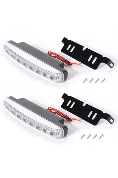 Universal Gündüz Ledi Gündüz Farı Led Sis Farı 8 Led Güçlü - 3