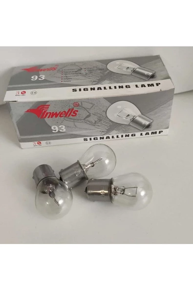MEHMET OTOMOTİV HIRDAVAT Tek Duy Stop Ampul 93 12v 21w 10 Adet (düz Tırnak) - 3