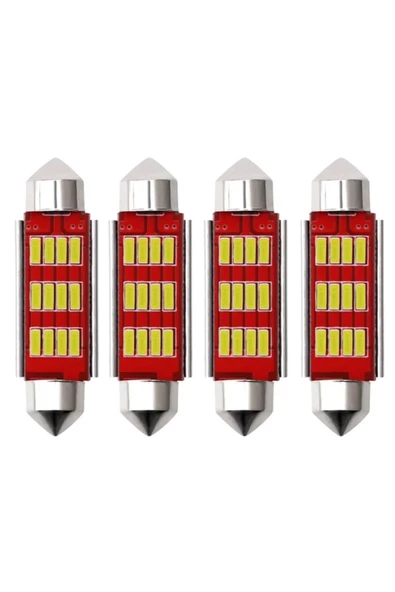 Universal Sofit Led Ampül Siemens Tipi 12 Ledli Beyaz Sofit Tavan Ve Plaka Ampülü 39 Mm Canbus Aleminyum Kasa - 3