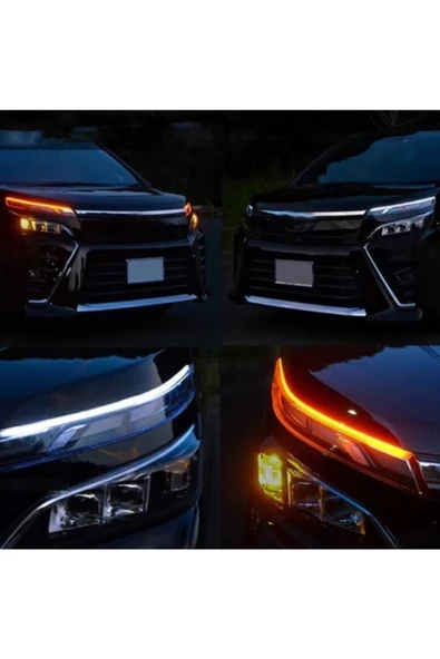 FESAN Far Üstü Kayar Sinyalli Led Gündüz Farı Şerit Lamba Takımı 60 cm - 4