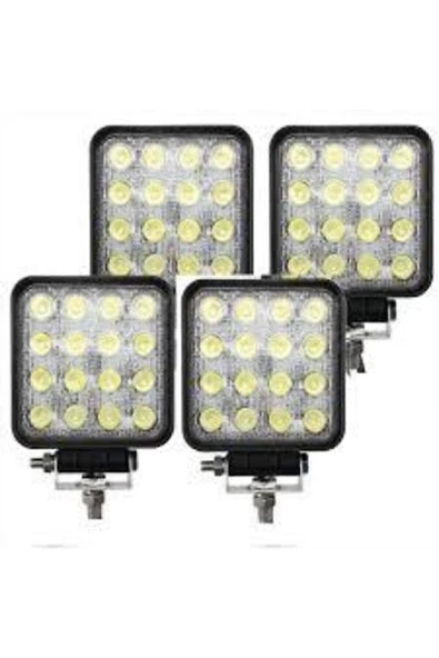 Kgn Off Road Sis Farı Sis Lambası 16 Led Kare 4'lü Paket Su Geçirmez - 2
