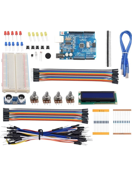 Arduino 124 Parça Uno R3 Robotik Kodlama Uygulamaları Süper Başlangıç Proje Eğitim Seti