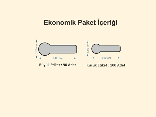 DeepCraft Ekonomik Boy 190 Adet Okul Etiketi Premium Kişiye Özel Etiket - 4
