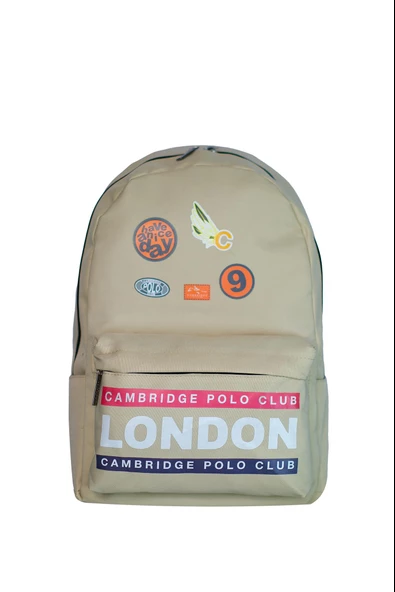 Çocuk Kol Saati Hediyeli Cambridge Polo Club Büyük Kapasiteli Çocuk Okul Çantası CPC.4013.C031 - 2