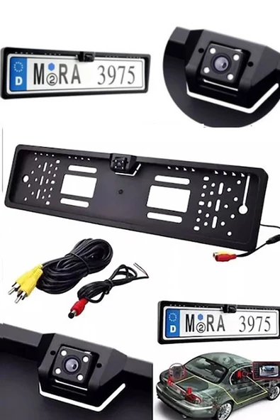 Su Geçirmez Universal Profesyonel Araba Arka Plakalık Arka Görüş Kameralı Aydınlatmalı Ledli Set - 6