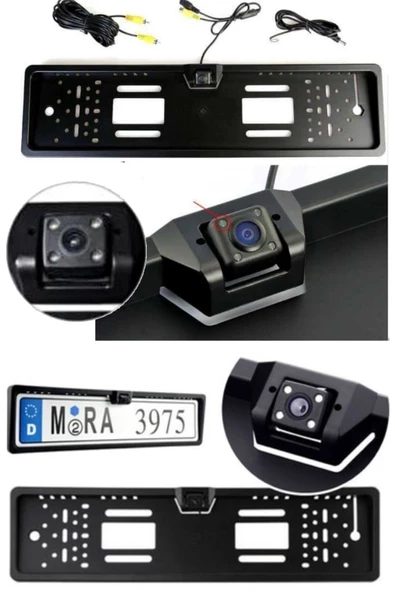 Su Geçirmez Universal Profesyonel Araba Arka Plakalık Arka Görüş Kameralı Aydınlatmalı Ledli Set - 7